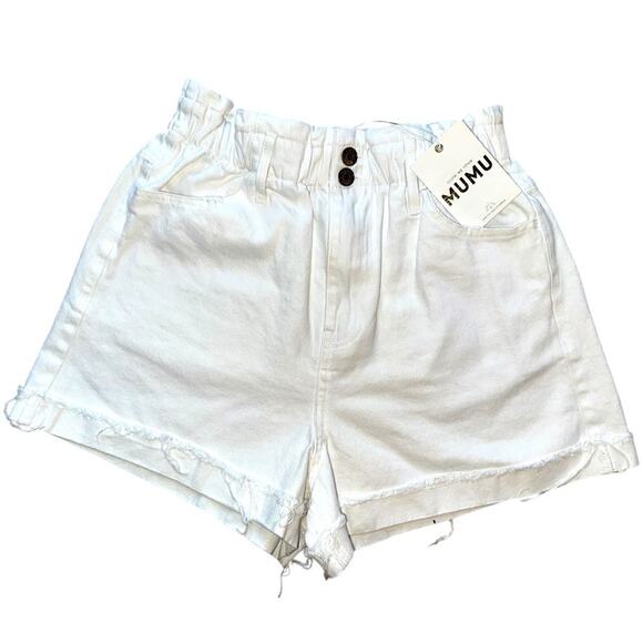 NWT Show Me Your MuMu Emilia Jean Shorts in Seasalt White Sz Medium Retail $118 - Picture 6 of 8
